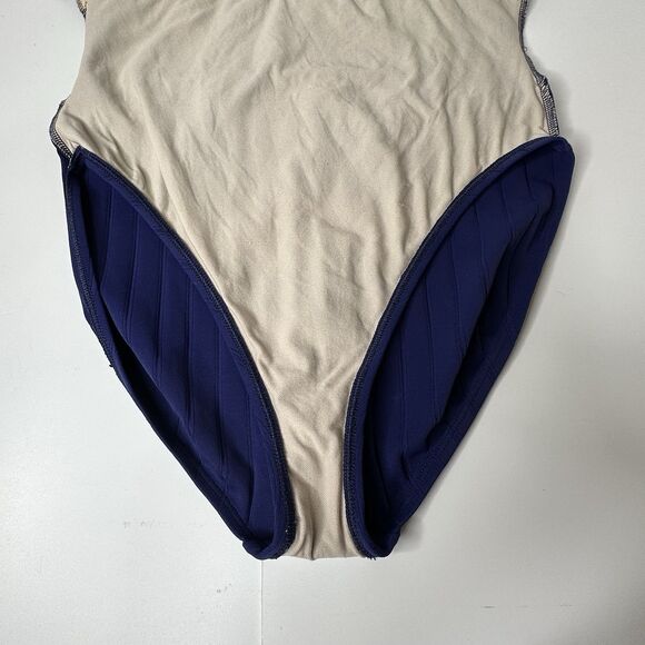 La Blanca by Rod Bettie One Piece Swimsuit Sz 16 Dark Blue Bathing Suit Textured - Picture 5 of 16